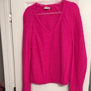 Universal Thread Bright Pink V-Neck Sweater